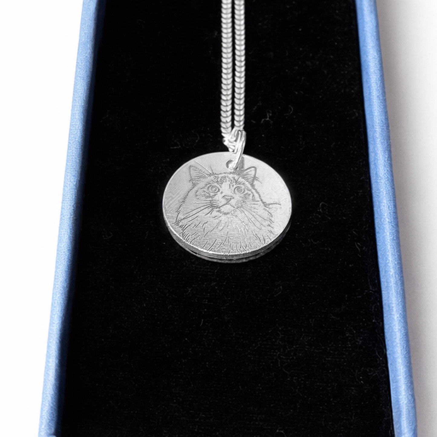 Minimal Engraved Custom Sterling Silver Pet Necklace