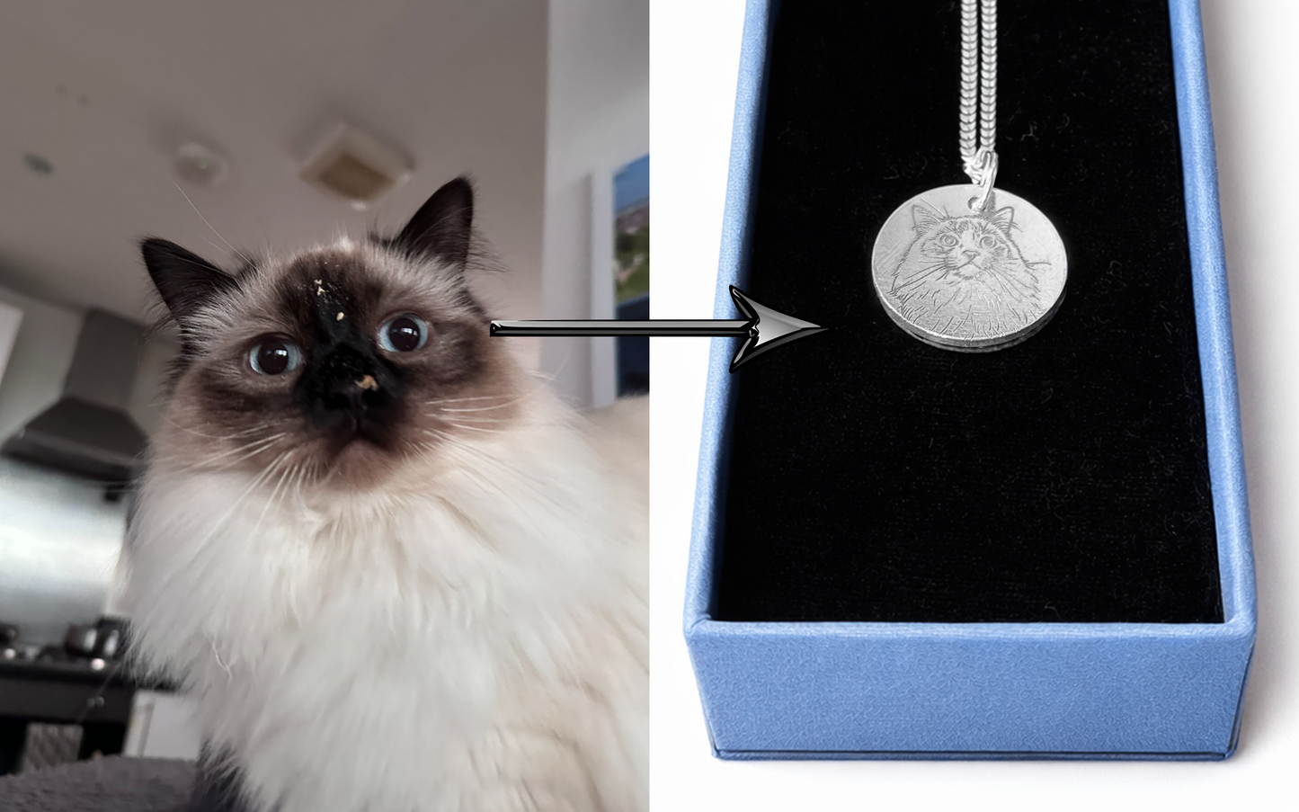 Minimal Engraved Custom Sterling Silver Pet Necklace